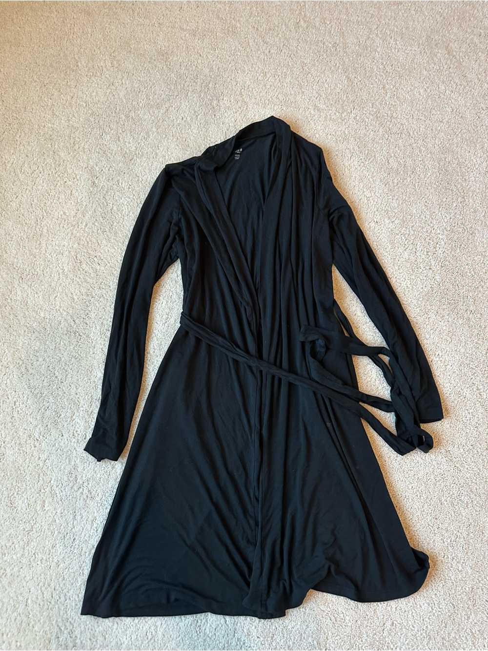 Kyte BABY Black Long Sleeve Wrap Robe